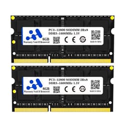 Arshray DDR3 RAM 16GB Kit (2x8GB) SODIMM Memory DDR3 1600MHz (PC3-12800) 204PIN CL11 1.5V Non ECC Unbuffered Compatible with AMD and Intel Laptop Notebook Memory RAM Module Upgrade