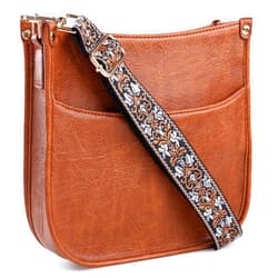 Viva Terry Vegan Leather Crossbody Fashion Shoulder Bag Purse with Adjustable Strap