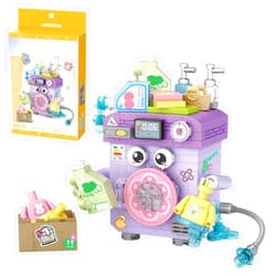ANIXA Micro Bricks Retro Washing Machine Building Blocks, Creative Home Decor Bricks, Display Construction Toys Building Kit for Kids (320+PCS)
