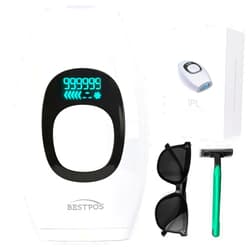 BESTPOS At-Home IPL Laser Hair Removal Permanent,999,999 Flashes Laser Hair Removal Device,Painless Hair Remover for Women and Men for Face Armpits Legs Arms Bikini Line
