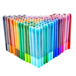 Bright Creations 100 Pack Glitter Glue Pens, 0.35 Oz Rainbow Glue Stick Set for Arts and Crafts Projects, Slime Supplies, Scrapbooking, Cards (20 Metallic Colors)