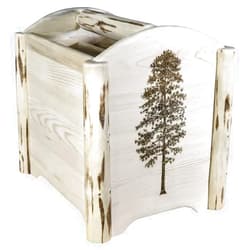 212 Main Montana Collection Magazine Rack with Laser Engraved Pine Design