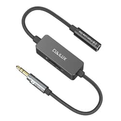 Cubilux 3.5mm Line to Microphone Attenuator, 1/8-Inch Female Line Out to Male MIC in Attenuation Cable for DSLR Camera Camcorder Recorder Recording, 1 Feet