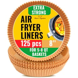 Baker's Signature Air Fryer Liners for Ninja, 125 Pcs Round Disposable Airfryer Paper Liners – Non-Stick and Oil Proof for Easy Cleanup, Great for Oven, Pans & Baking – 8 Inch for 5-8 qt Basket by Baker's Signature
