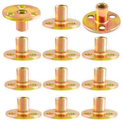 HARSKIYER 12pcs Round Base T-Nut, 1/4
