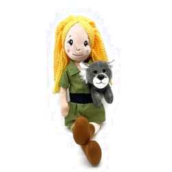 The Petting Zoo, Zookeeper Doll and Wolf Stuffed Animal Friend, Gifts for Kids, Plush Doll and Wolf Plush Toy, 16 inch (Blonde)