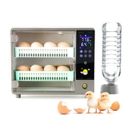 Peatend 20-24-Egg Incubator for Hatching Chickens with Auto Egg Turning,Egg Candler,Four Smart Preset Modes for Chicken,Duck,Goose,Pigeon Eggs, Temperature and Humidity Display