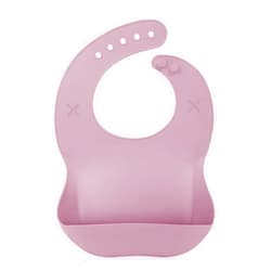 Vuminbox Silicone Baby Bib with 2 Holes for Paper Towel, Adjustable Fit Waterproof Soft Bibs for Babies & Toddlers