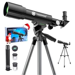 YUANZIMOO Telescope Kids Telescope 50mm Aperture 360mm AZ Astronomical Portable Telescope for Kids Adults Beginners with Tripod Black