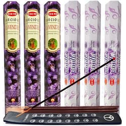 TRUMIRI Lavender & Vanilla Incense Sticks & Holder Bundle Variety Pack from Hem Trumiri Insense Insence