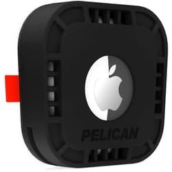 Pelican Protector 1-Pack Apple AirTag Holder | Air Tag Case with 3M Adhesive Sticker | Rugged Shockproof AirTag Cover | Hidden AirTag Holder Stick On Mount for Travel Luggage Bike Car Remote | Black