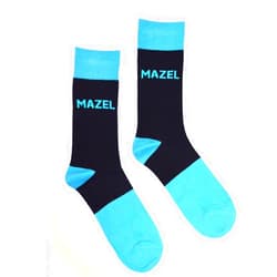 Bravo TV Watch What Happens Live with Andy Cohen Mazel Unisex Dress, Knit Socks - Blue and Black, One Size Fits All