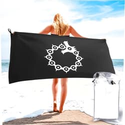 VALBEL Anime Seven Deadly Sins Wrath Tattoo Lightweight Bath Towel 31.5