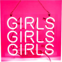 CAICAIDUO Girls Girls Girls Neon Signs Pink Neon Sign Neon Light Sign Light Up Signs Wall Decor Custom Neon Words for Wall Bedroom Girls Halloween Christmas Decor Neon