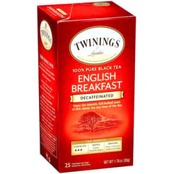 Twinings Classics Naturally Decaffeinated English Breakfast Tea -- 25 Count (Pack of 1)
