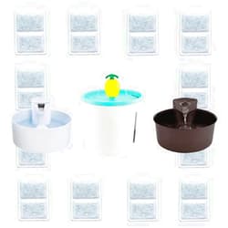 Amazinpure Replacement Large Water Filter Compatible with Whisker City® Automatic Pet Fountain, for Whisker City Pineapple fountain, Ceramic fountain, and Stainless steel fountain Pack of 12
