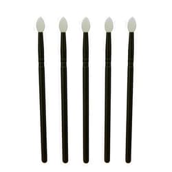 LORMAY 5 Pcs Silicone Eyeshadow Brushes. Professional Applicators for Glitter Shimmer Eyeshadow (White)
