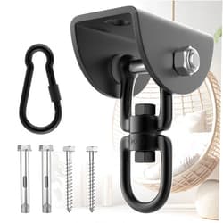 Eapele Hammock Hanging Kit, 1200 lb Capacity Heavy Duty Ceiling Hooks, 360° Swivel Swing Set Hanger for Hammock Chairs, Tree Swings, Yoga Swings, Heavy Bag Mount Supports Sandbag & Punching Bag