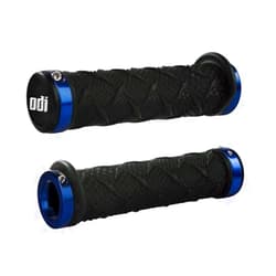 Old Dutch International ODI X-Treme Lock-On ATV Hand Grips - Black/Blue Clamps/One Size