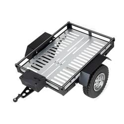 KYX Racing Aluminum RC Cars Trailer Heavy Duty Truck and RC Rock Cars Trailer for 1/10 RC Crawler Cars Axial SCX10 SCX10 II SCX10 III TRX4 TRX6 D90 Redcat Gen7 Gen8