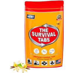 The Survival Tabs Food For Preparing SHTF 2-day Food Supply 24 Tabs Food Ration for Travel Camping Boating Biking Hunting Outdoor Gluten Free and Non-GMO 25 Years Shelf Life Long Term Food Storage - Vanilla Malt Flavor