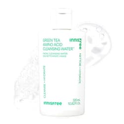 innisfree Green Tea Amino Acid Cleansing Water, Hydrating Micellar Makeup Remover, Korean Skincare, Dermatologist Tested