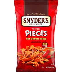 Snyder's of Hanover Pretzel Pieces, Hot Buffalo Wing, 8 Oz (Pack of 6)