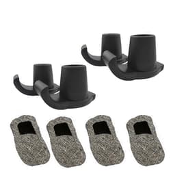 QingTD Walker Ski Glides, for1 1/8 Inch Tubes,Heavy Duty, Durable Coaster Cap Gliders for Medical Folding Walker,Provides Safety, Stability, 4 Slides and 4 Smooth Sock Pad Covers