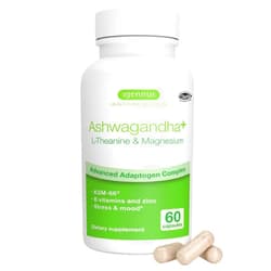 Igennus Healthcare Nutrition Igennus High Strength Ashwagandha, Magnesium, & L-Theanine Stress Relief Complex, KSM-66 Root Extract Adaptogens, Boosted with Methylfolate, Zinc & Biotin Clean Label, 60 Fast Acting Capsules