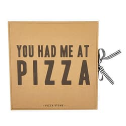 Santa Barbara Design Studio Gift Set Kitchen Essentials TableSugar Kraft Cardboard Book Gift Box, 13-inch, Pizza Stone