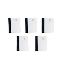 NATEFEMIN 10 PCS Blank Smart Card Sle4442 Chip with Magnetic Strip Hico 3 Track Inkjet PVC Accessory Part