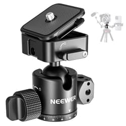 NEEWER Ball Head with Four Sided Arca Slot Quick Release Plate, 360° Panoramic 180° Tilt, Four 1/4
