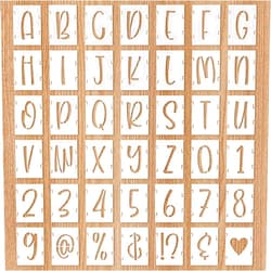 DIVINA VITAE 42 Pcs Letter and Number Stencils 3 Inch Letter Stencils Reusable Plastic Letter and Number Templates Spray Paint Stencils Alphabet Stencil Symbol Numbers Craft Stencils for Painting DIY Craft