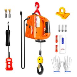 YATOINTO 3 in 1 Electric Hoist Winch, 1100lbs Portable Electric Power Winch with Wire and Wireless Remote Control, 110V Electric Hoist Crane, Overload Protection 25ft Lifting Height for Towing