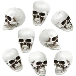 Boao 8 Pieces Halloween Skulls Realistic Looking Skulls Human Skeleton Head Skull for Halloween Bar Home Table Decoration (1.8 x 1.8 x 2.4 Inches)