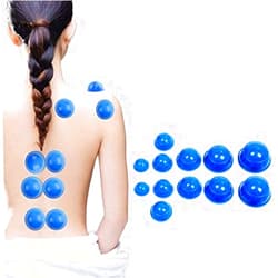 Healthcom 12 Pcs Silicone Massage Cupping Set Vacuum Cupping Acupuncture Cupping Therapy Set Professional Body Massage Cup Set Vacuum Massage Cupping for Pain Relief Muscle Relaxation,Pack of 12