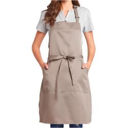 BIGHAS Adjustable Bib Apron with Long Ties for Women Men 18 Colors Chef Kitchen Cooking