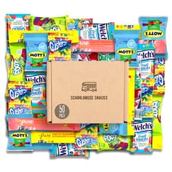 Schoolhouse Snacks Fruit Snacks Bulk | Fruit Snacks for Kids bundle with Fruit Roll Ups, Welch's and Motts Fruit Snacks, Fruit by the Foot , Gushers Fruit Snacks, Fruit Bars | Perfect School Snacks for Lunchbox | 50 Count by Schoolhouse Snacks