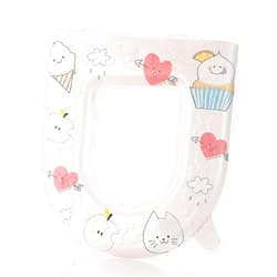 VIPAVA Toilet seat, stick-on all-season model, color cute gnocchi, strawberry rabbit, blue whale, fruit kittens Universal toilet seat. 38 * 40cm FruitCat