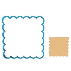 Generic Scalloped Square - Cookie Cutter/Sugar Cookie/Fondant/Clay (1261)