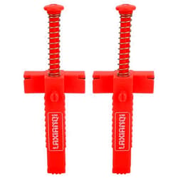 ASHATA 2Pcs Brick Line Clips Line Runners, Line Blocks for Masonry, Bricklaying Tool Fixer for Building Construction Fixture, Red