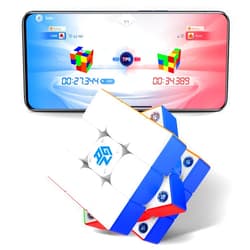 GAN 356 i Carry 2, Smart Speed Cube 3x3 Connected Speedcube Magnetic Intelligent Timer Tracking Movements Steps with App Online Competition, Battery Replaceable Frosted Version