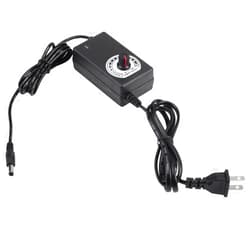 Tinje Universal Adapter AC to DC Adapter 3-12V 2A Adjustable Power Supply Motor Speed Controller with US Plug for Household Electronics and LED Strip 110-240V