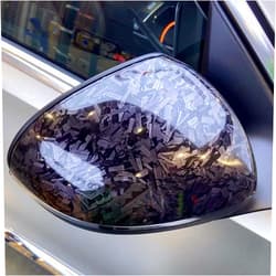 ASENDIWAY Black Forged Carbon Fiber Car Vinyl Wrap Matte Stretchable Decal Sticker Film Sheet Air Release DIY Decoration Vinyl Roll