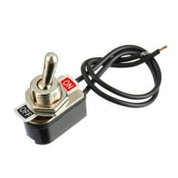 HUAREW Heavy Duty Toggle Switch SPST 2 Pin ON/Off Rocker Toggle Switch 6A/125V 3A/250V for Car Truck Boat Marine Black Shell(1PCS)