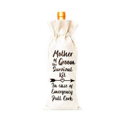 Doreen's Boutique Mother of Groom Survival Kit Wine Bag, Gift for Groom's Mother, Mother-in-law – 1 Pc(A003)