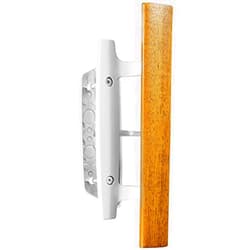 Wright Products - Mortise Sliding Patio Door Handle and Installation Hardware Set, Wood/White - Replacement Sliding Glass Door Lock and Handle