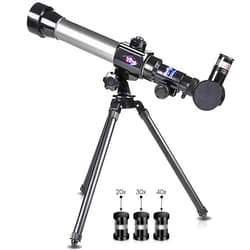 ArtCreativity Telescope for Starters - Includes Tripod Stand and 20x, 30x, 40x Eyepieces - Expensive Birthday Gifts for Kids Ages 3+