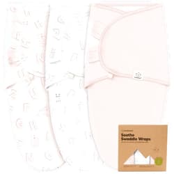 KeaBabies 3-Pack Organic Baby Swaddle Sleep Sacks - Swaddles for Newborns, Infant 0-3 Months, Baby Girls, Boys, Soft & Snug Newborn Sleep Sack, Nursery Swaddling Blankets, Velcro Closure (ABC Land Rose)