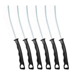 CN1ST Hard Bristle Crevice Cleaning Brush, Versatile Scrub Tool for Kitchen, Window, Vehicle, Faucets,Grout, Household Use, and Bathroom 6 Pack Color Black and White